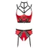 Abierta Fina - set grudnjaka s prstenom (crveni) - 85C/L