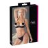 Cottelli - Satin grudnjak s lancem i cirkonima (crni) - 85B/L