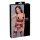 Cottelli Bondage - Crveni mat čipkasti set za podizanje grudi - XL