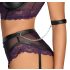 Cottelli Bondage - set grudnjaka i lisica (crno-ljubičasto) - XL