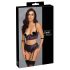 Cottelli Bondage - set grudnjaka i lisica (crno-ljubičasto) - XL