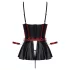 Cottelli Bondage - set donjeg rublja i lisice za zapešća - sjajni crni - 80B/M
