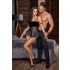 Cottelli Bondage - sjajni set i lisice (crne) - L