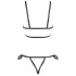 Cottelli Bondage - sjajni ukrasni body bikini pojas - crna - M