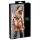 Cottelli Bondage - sjajni ukrasni body bikini pojas - crna - L