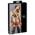 Cottelli Bondage - sjajni ukrasni body bikini pojas - crna - L