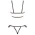 Cottelli Bondage - sjajni ukras za tijelo bikini (crni) - L
