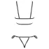 Cottelli Bondage - sjajni ukrasni body bikini pojas - crna - L