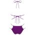 Obsessive Balitta - sjajni bikini s vezicama (ljubičasta)