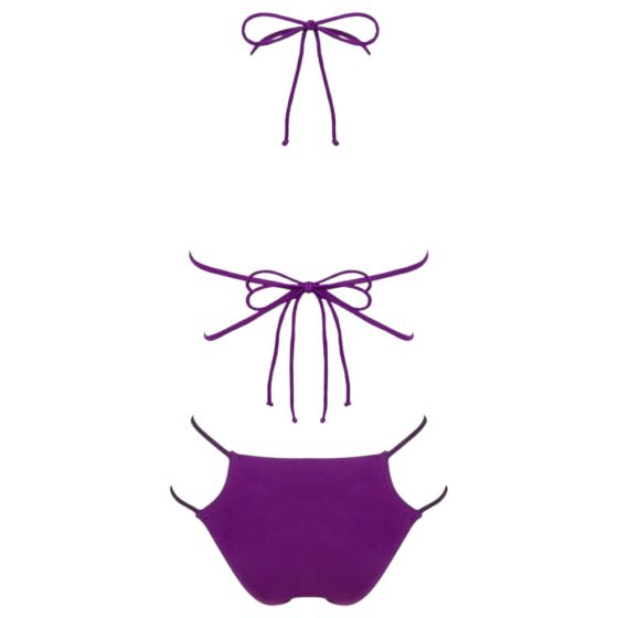 Obsessive Balitta - sjajni bikini s trakom oko vrata (ljubičasta)