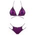 Obsessive Balitta - sjajni bikini s vezicama (ljubičasta)