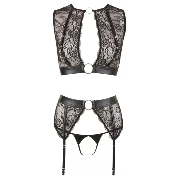 Cottelli Bondage - set čipkasto donje rublje 4-dijelni