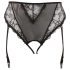 Cottelli Plus Size - čipkaste gaćice s pojasom (crne) - XXL