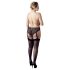 Cottelli Plus Size - čipkaste gaćice s pojasom (crne) - XXL