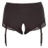 Cottelli plus size - otvorene gaćice s halterima (crne)
