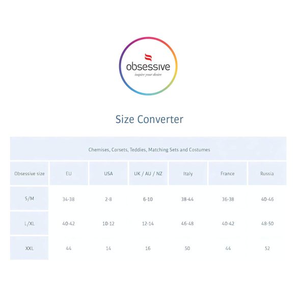 Obsessive - ženske čipkaste gaćice s mašnom - plave