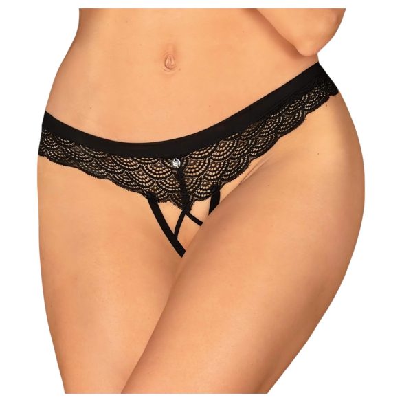 Obsessive Chemeris - otvorene tange (crne) - M/L