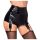 Noir - sjajni shorts s halterom (crni) - L