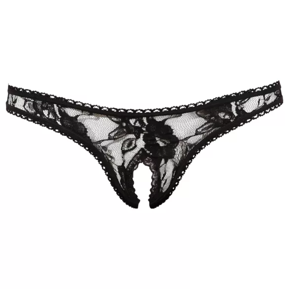 Cottelli - tanga za seks - čipka - crna - L