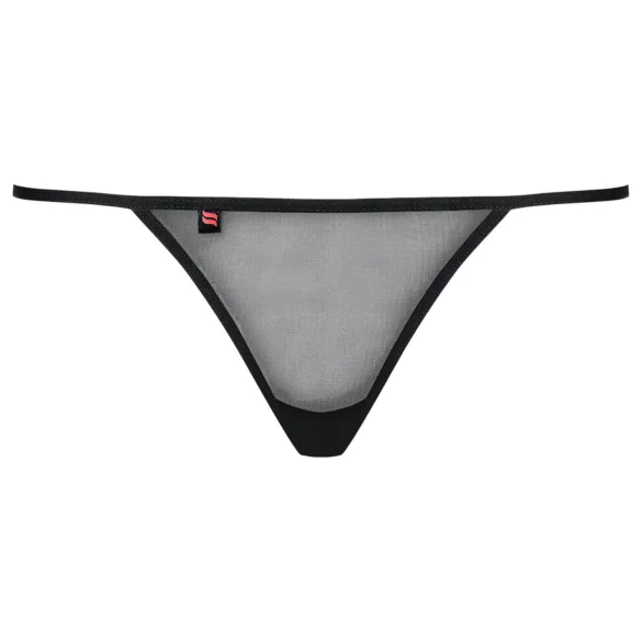Obsessive - tanga s uzorkom tulipana - crna - L/XL