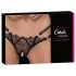 Cottelli - luksuzne otvorene tange s prstenom (crne) - M/L