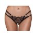 Cottelli - luksuzne otvorene tange s prstenom (crne) - M/L