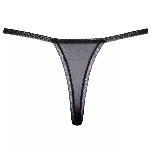 Cottelli - tanga s vezom ljiljana - crna bijela - luksuzna
