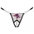 Cottelli - tanga s vezom ljiljana - crna bijela - luksuzna - M/L