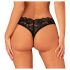 Obsessive Donna Dream - čipkaste otvorene gaćice (crne) - M/L