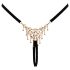 Cottelli - otvorena string tanga s ukrasom - crna (S-L)