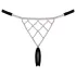 Cottelli - otvorene string tange s srebrnim ukrasom - crne (S-L)