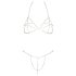 Cottelli - Srebrni bikini s kristalima