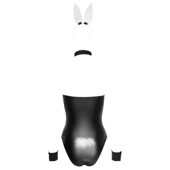 Cottelli Bunny - seksi kostim zeko za žene - sjajni materijal - 5 dijelova