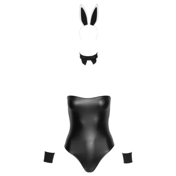 Cottelli Bunny - seksi kostim zeko za žene - sjajni materijal - 5 dijelova