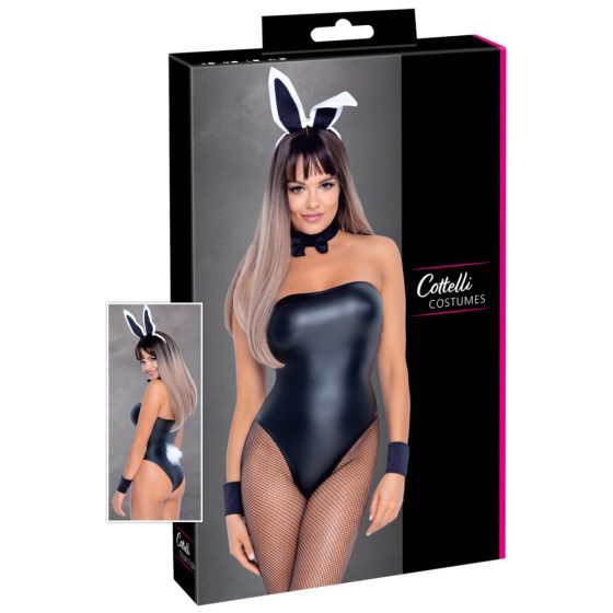 Cottelli Bunny - sjajni, seksi kostim zečice (5 dijelova) - L