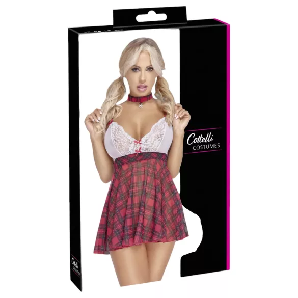 Cottelli - kostim za školarku - crveno-bijeli