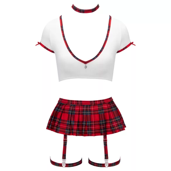 Cottelli - kostim školarca set (crveno-bijeli) - XL
