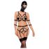 Bad Kitty - ogrlica i maska set (crna) - S