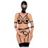 Bad Kitty - ogrlica i maska set (crna) - S