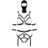 Bad Kitty - ogrlica i maska set (crna) - S
