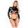 Bad Kitty - otvoreni bondage set za grudi (crno) - M