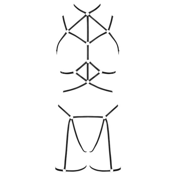 Cottelli - ukrasni tijelni remen i tanga (crna) - (S-L)