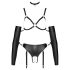 Bad Kitty - crni bondage set za tijelo - M