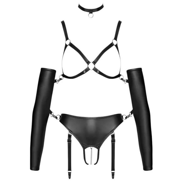 Bad Kitty - bondage pojas set - crna - L
