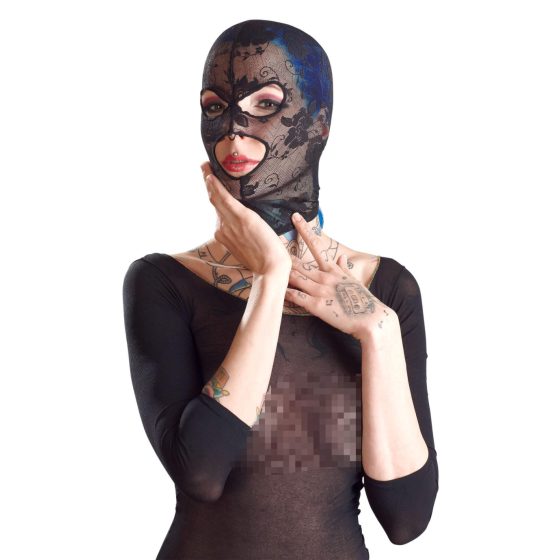 Bad Kitty - čipkasta maska za glavu