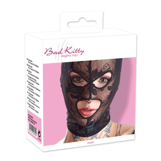 Bad Kitty - čipkasta maska za glavu