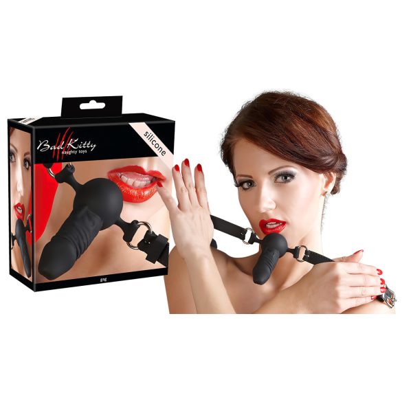 Bad Kitty - crni silikonski umetnik sa dildo dodatkom