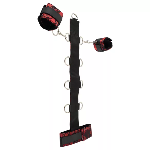 Bad Kitty - vezovi za ruke i vrat - crveno-crni set