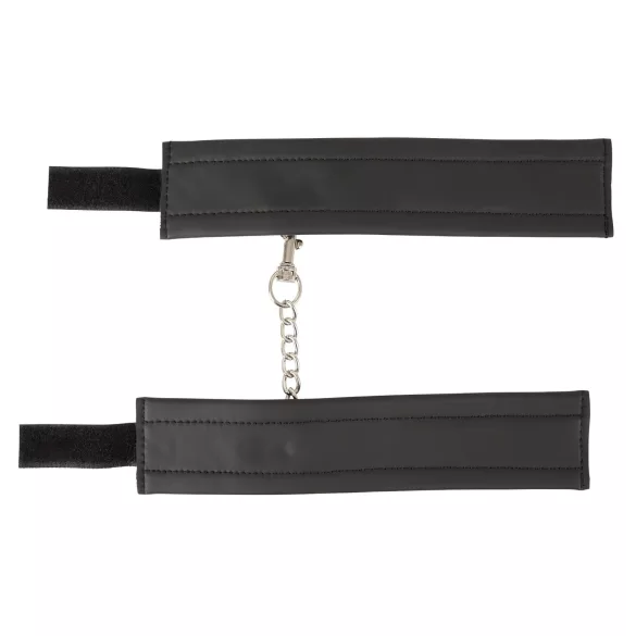 Vegan Fetish - lisice za zapešća s kratkim lancem - crne