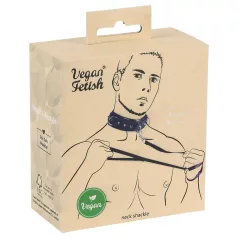 Vegan Fetish - ogrlica sa zakovicama i povodac - crna